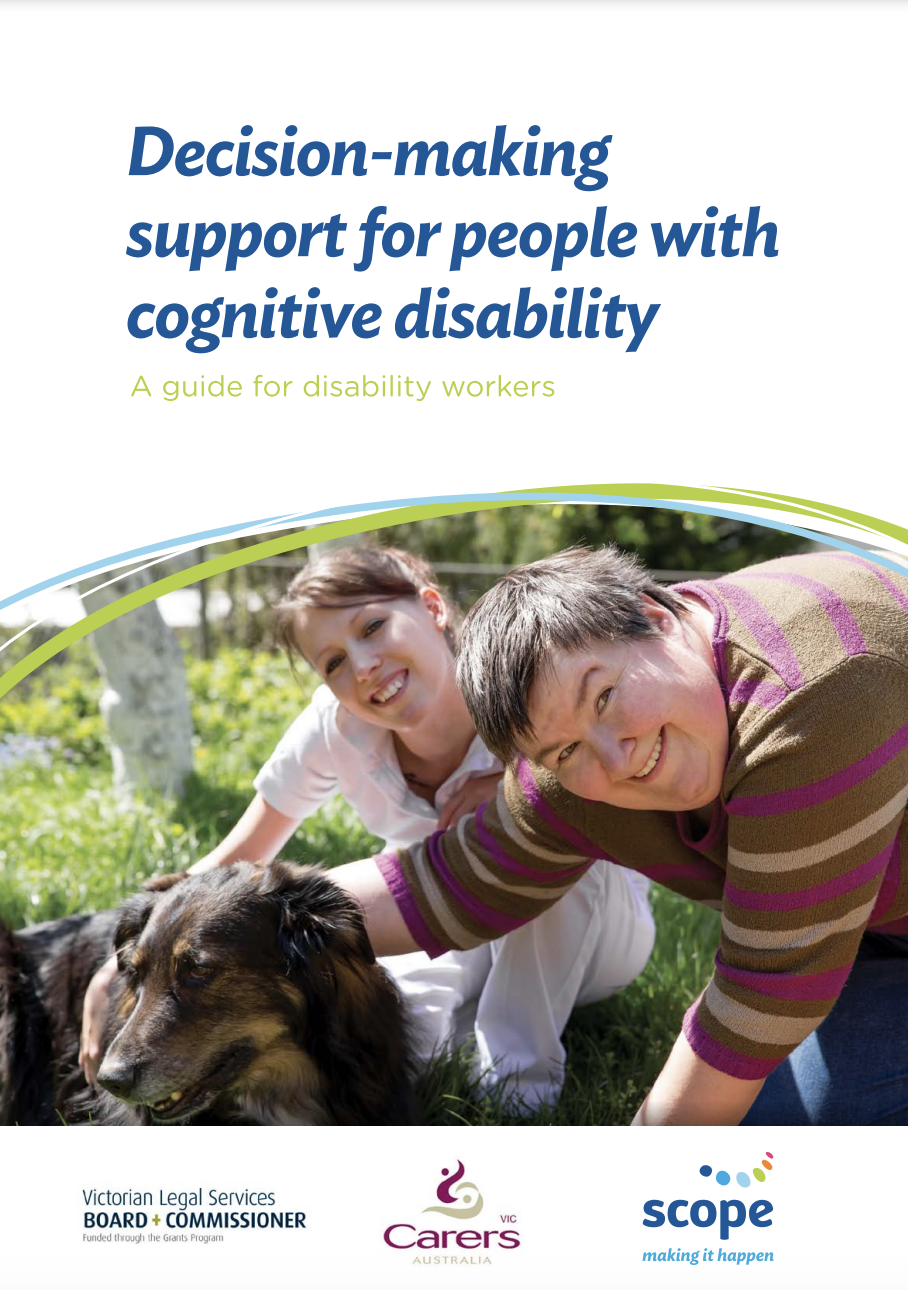Cover art for: Decision Making Support for People with Cognitive Disability