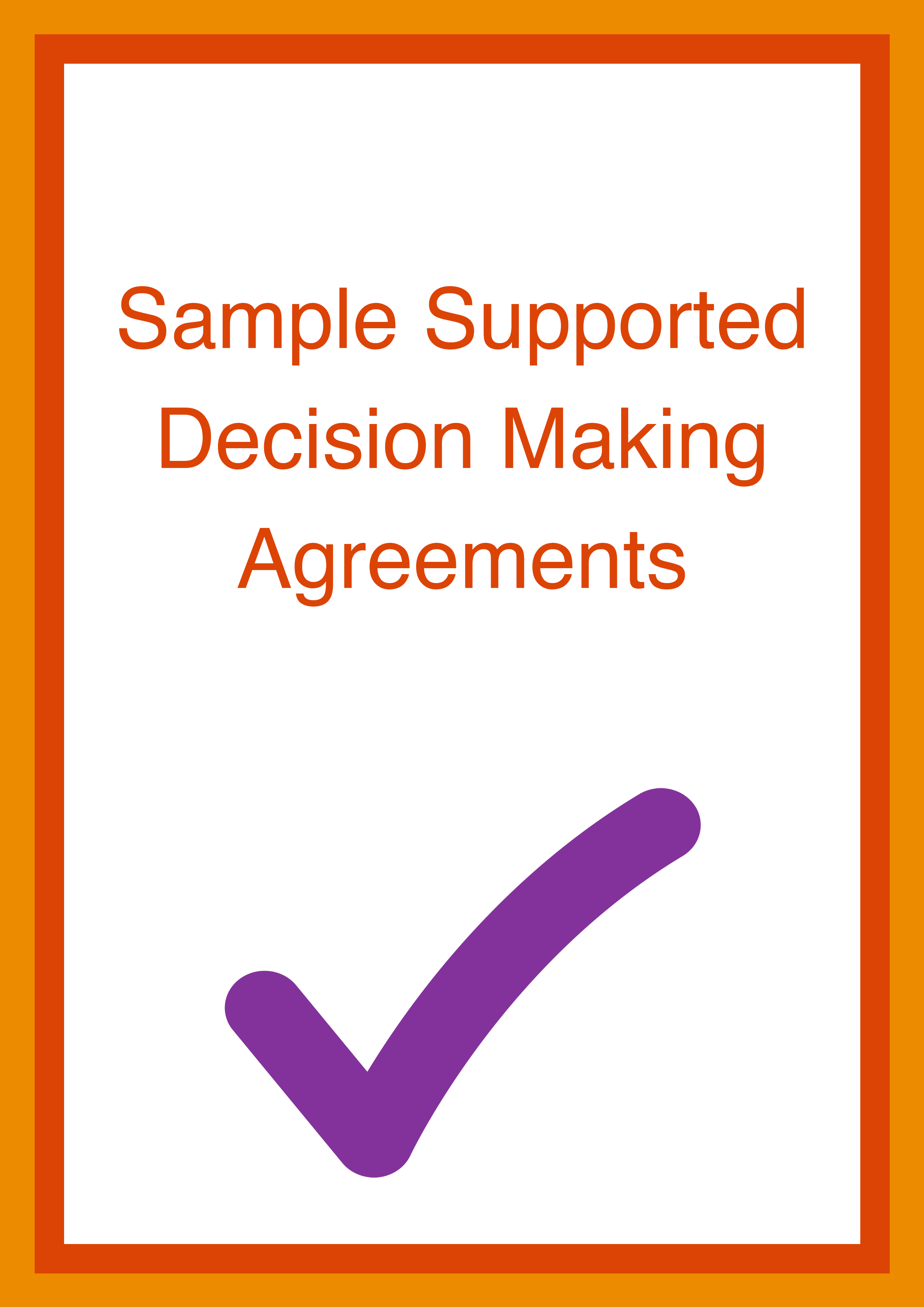 Cover art for: Sample Supported Decision Making Agreements
