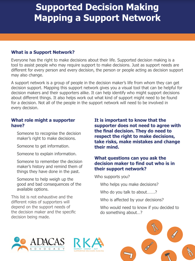 Cover art for: Supported Decision Making: Mapping a Support Network