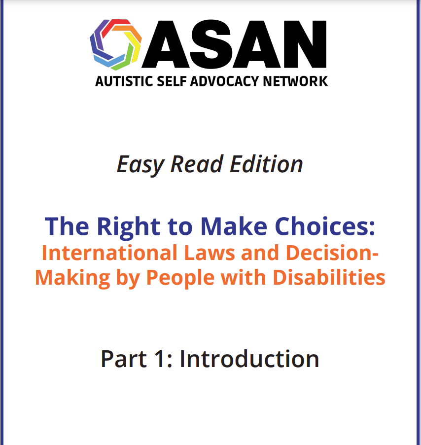 Cover art for: The Right to Make Choices – Easy Read