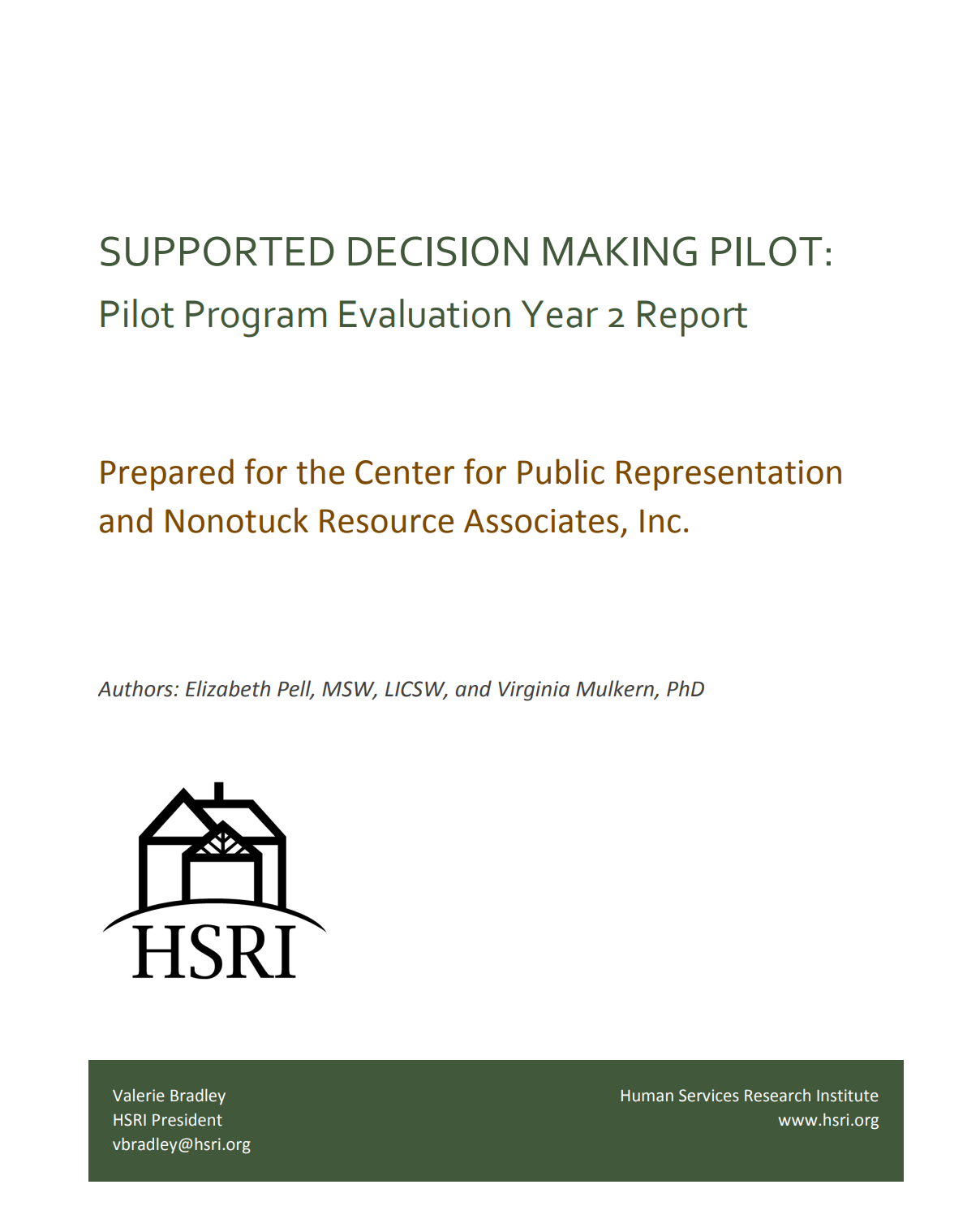 Cover art for: Supported Decision Making Pilot Program: 2 Year Evaluation Report