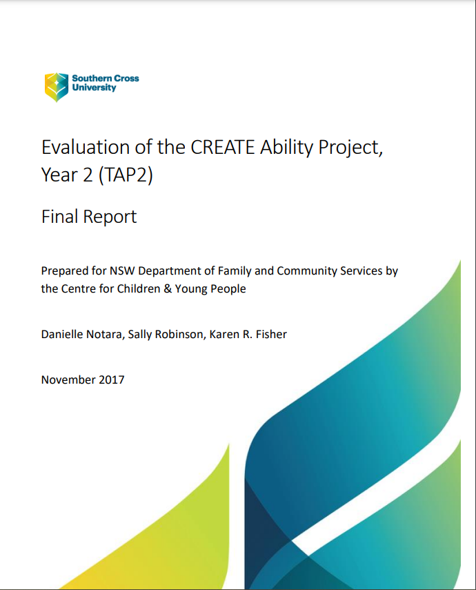 Cover art for: Evaluation of the CREATE Ability Project, Year 2 (TAP2)